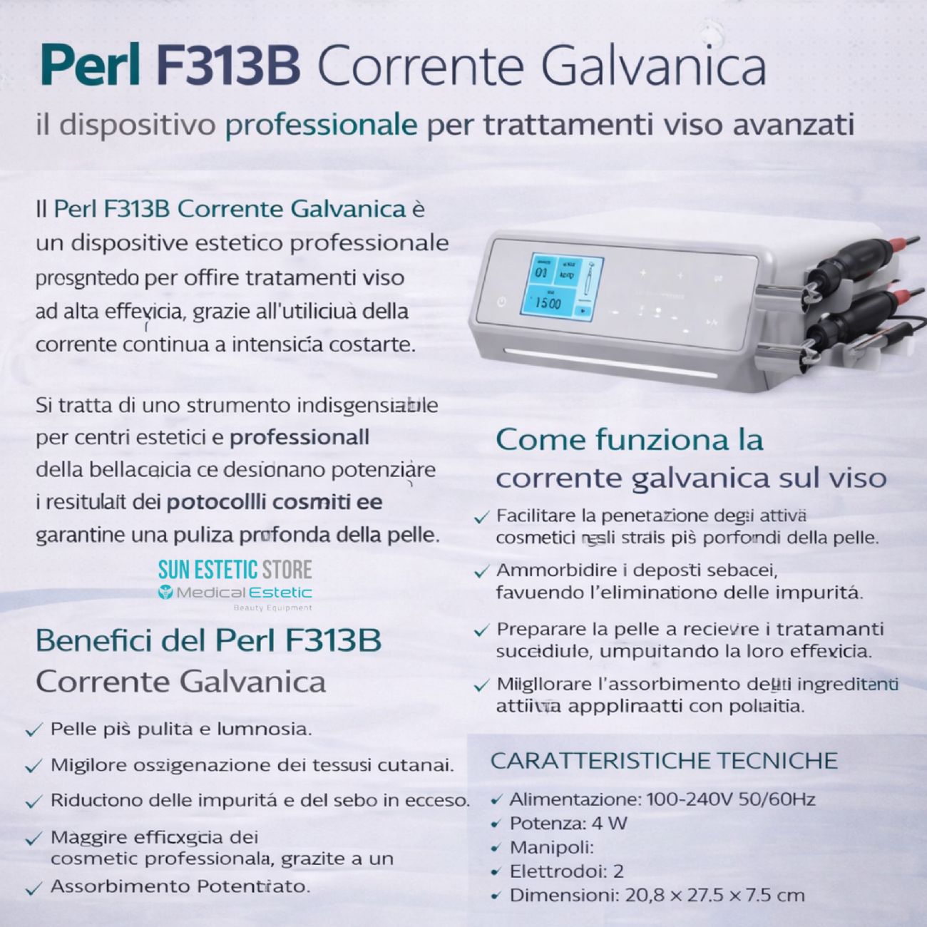 Perl F313B Corrente galvanica estetica