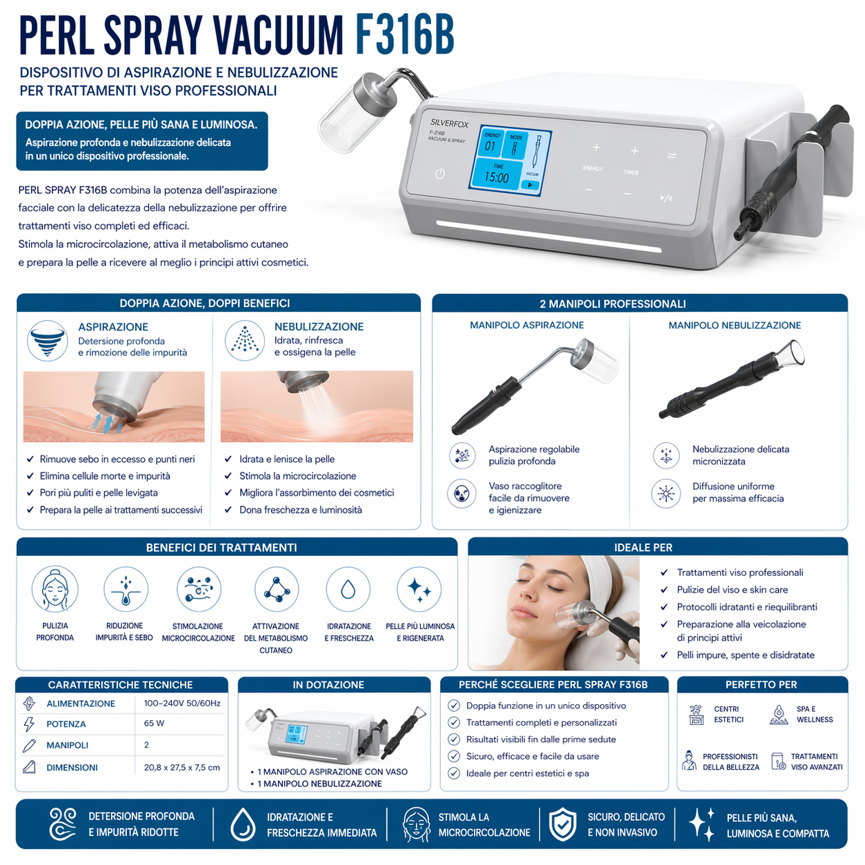 Perl Spray Vacuum F316B  apparecchiatura estetica