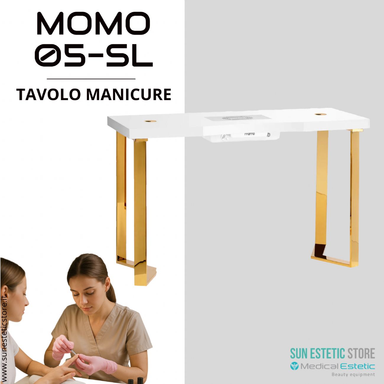 Momo 05-SL Tavolo manicure con aspiratore