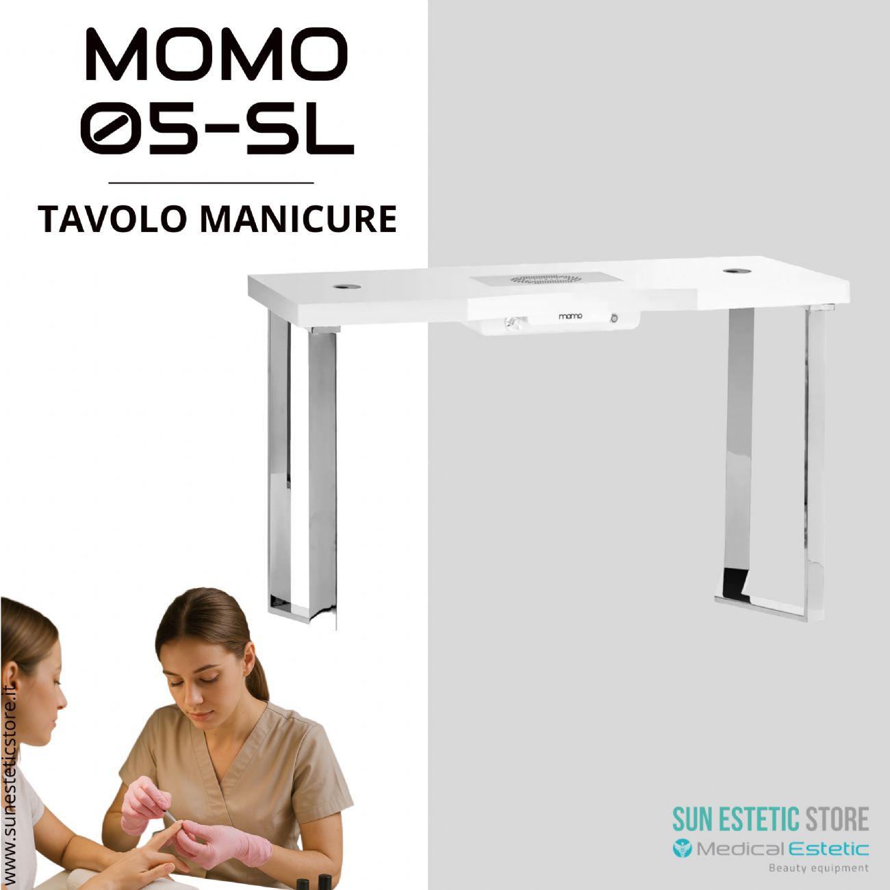 Momo 05-SL Tavolo manicure con aspiratore