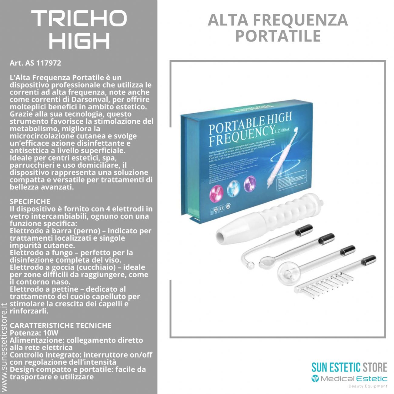 Trico High Alta frequenza portatile