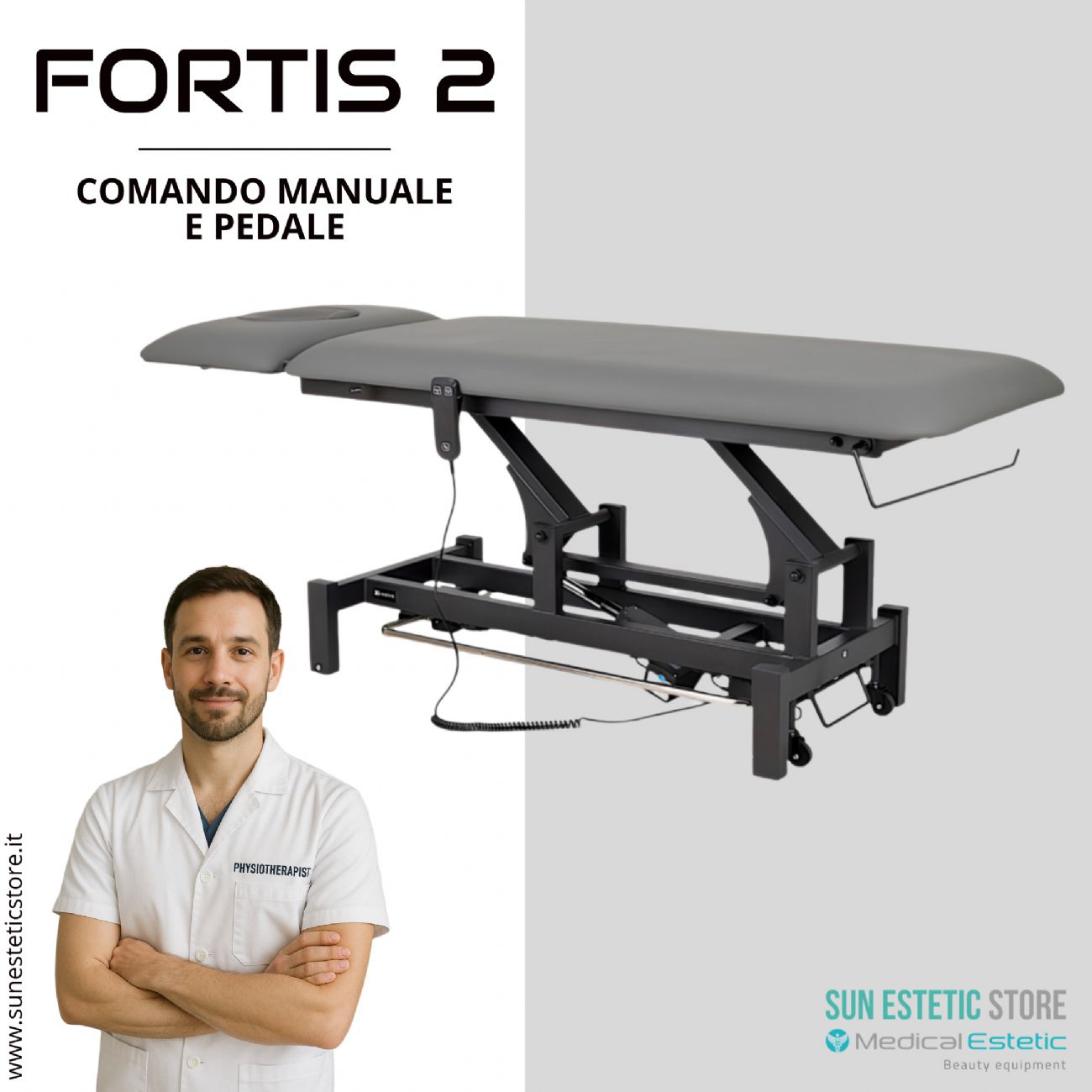 Fortis 2 Ergo lettino fisioterapia 1 motore con perimetrale