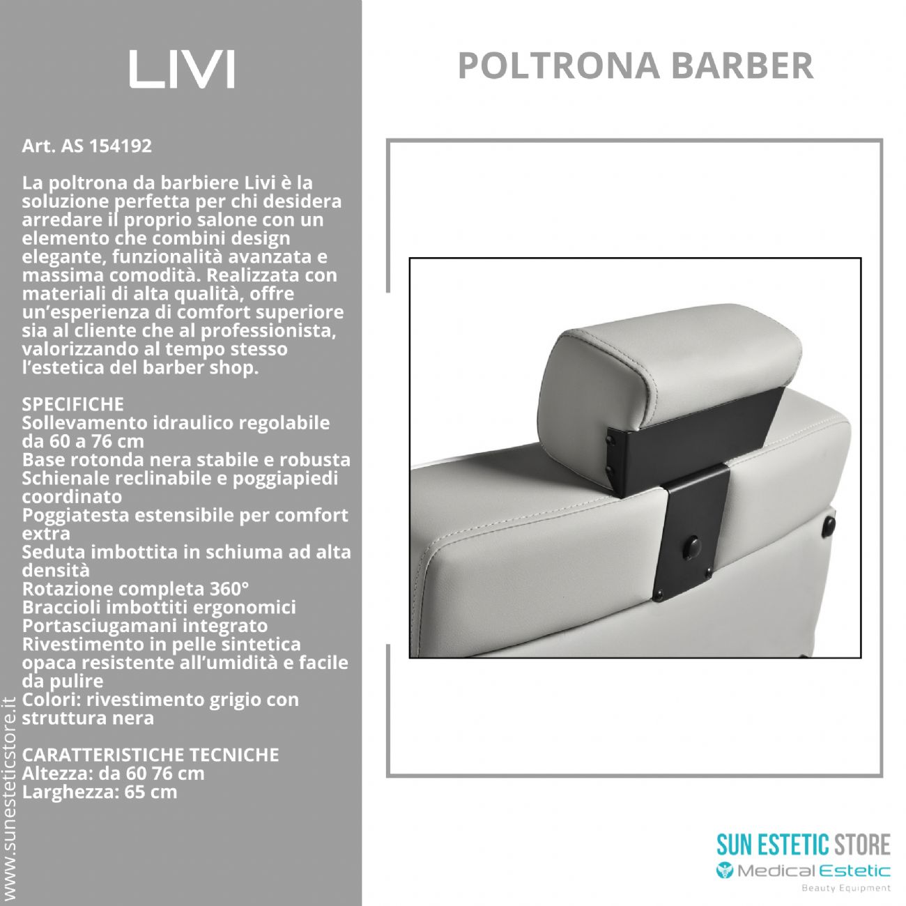 Livi poltrona maschile barber barbiere