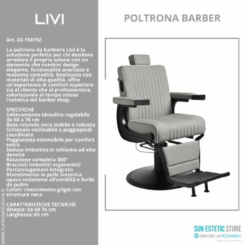 Livi poltrona maschile barber barbiere