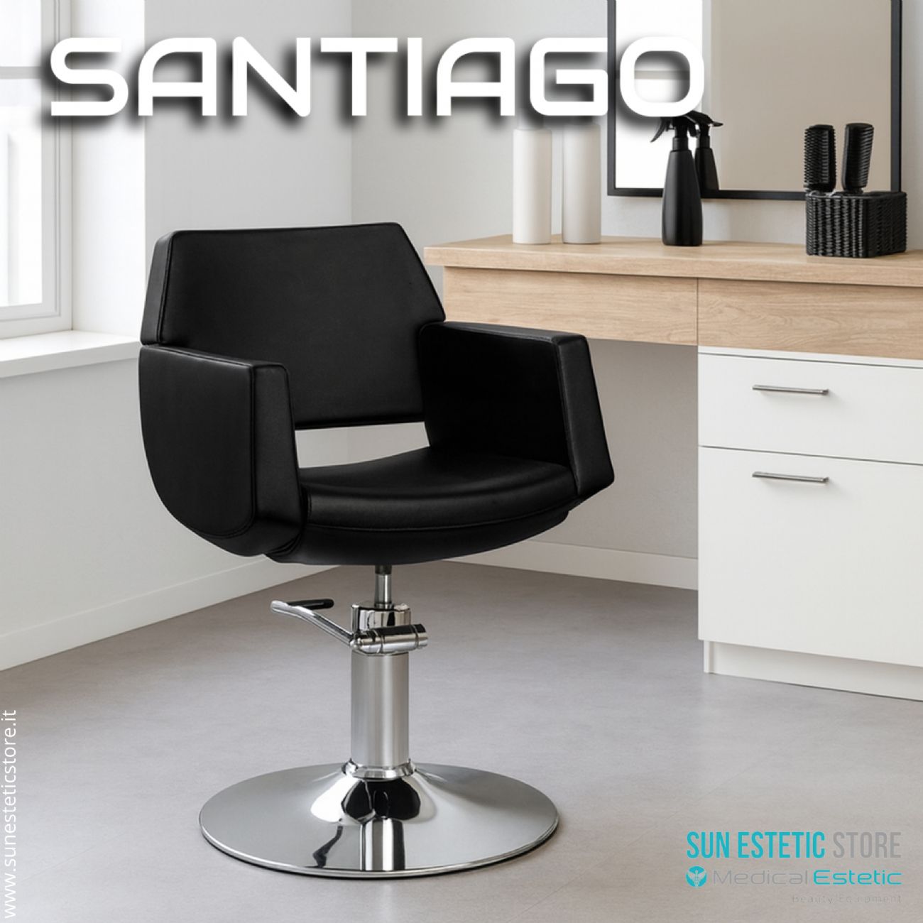 Santiago poltroncina taglio parrucchiere postazione lavoro
