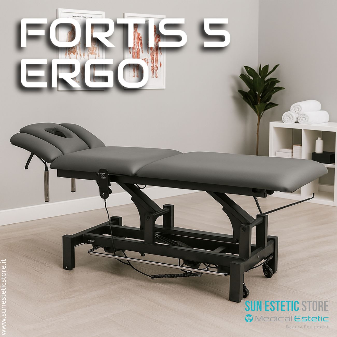 Fortis 5 Ergo lettino fisioterapia 5 sezioni 2 motori con comando perimetrale