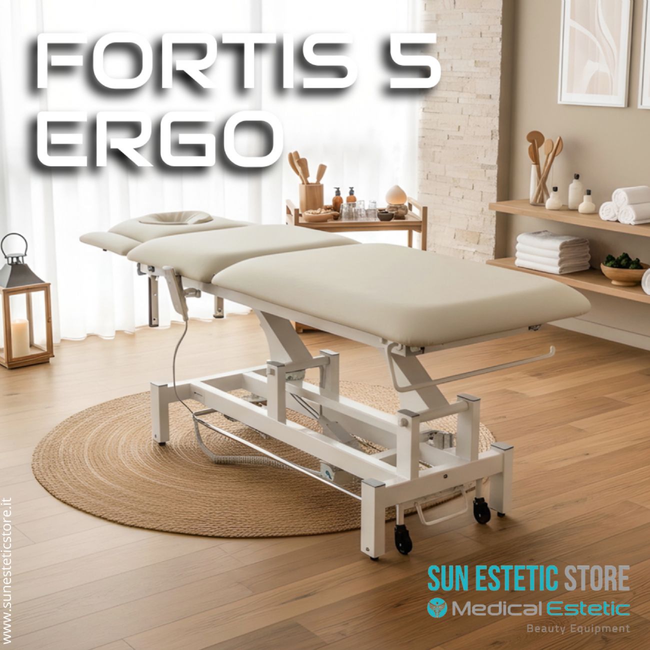 Fortis 5 Ergo lettino fisioterapia 5 sezioni 2 motori con comando perimetrale