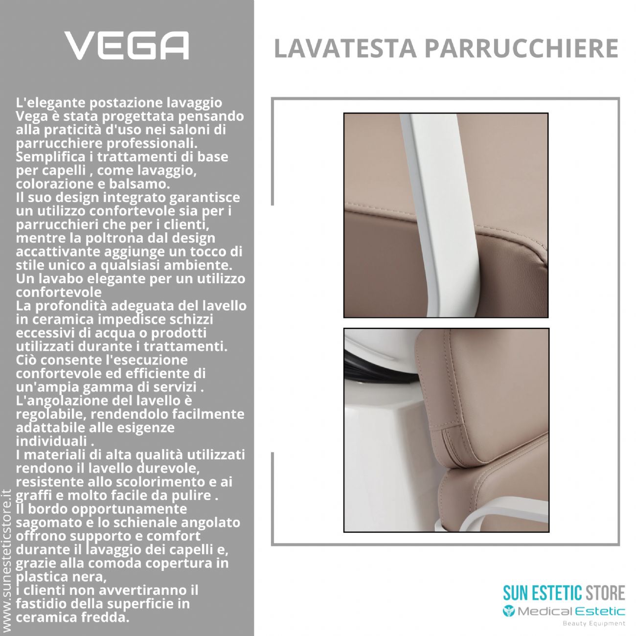 Vega lavatesta parrucchiere in vari colori