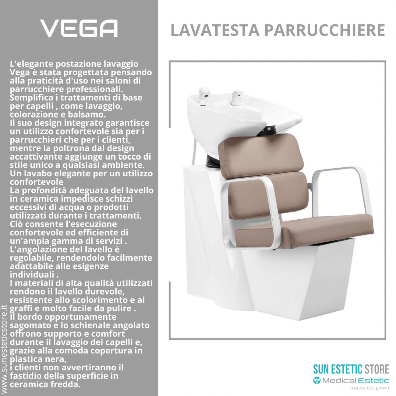 Vega lavatesta parrucchiere in vari colori