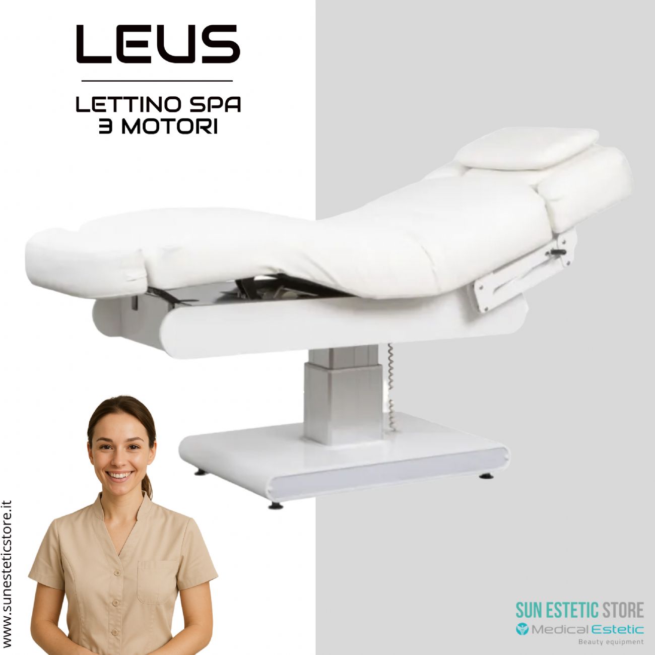 Leus lettino massaggio Spa 3 motori riscaldato