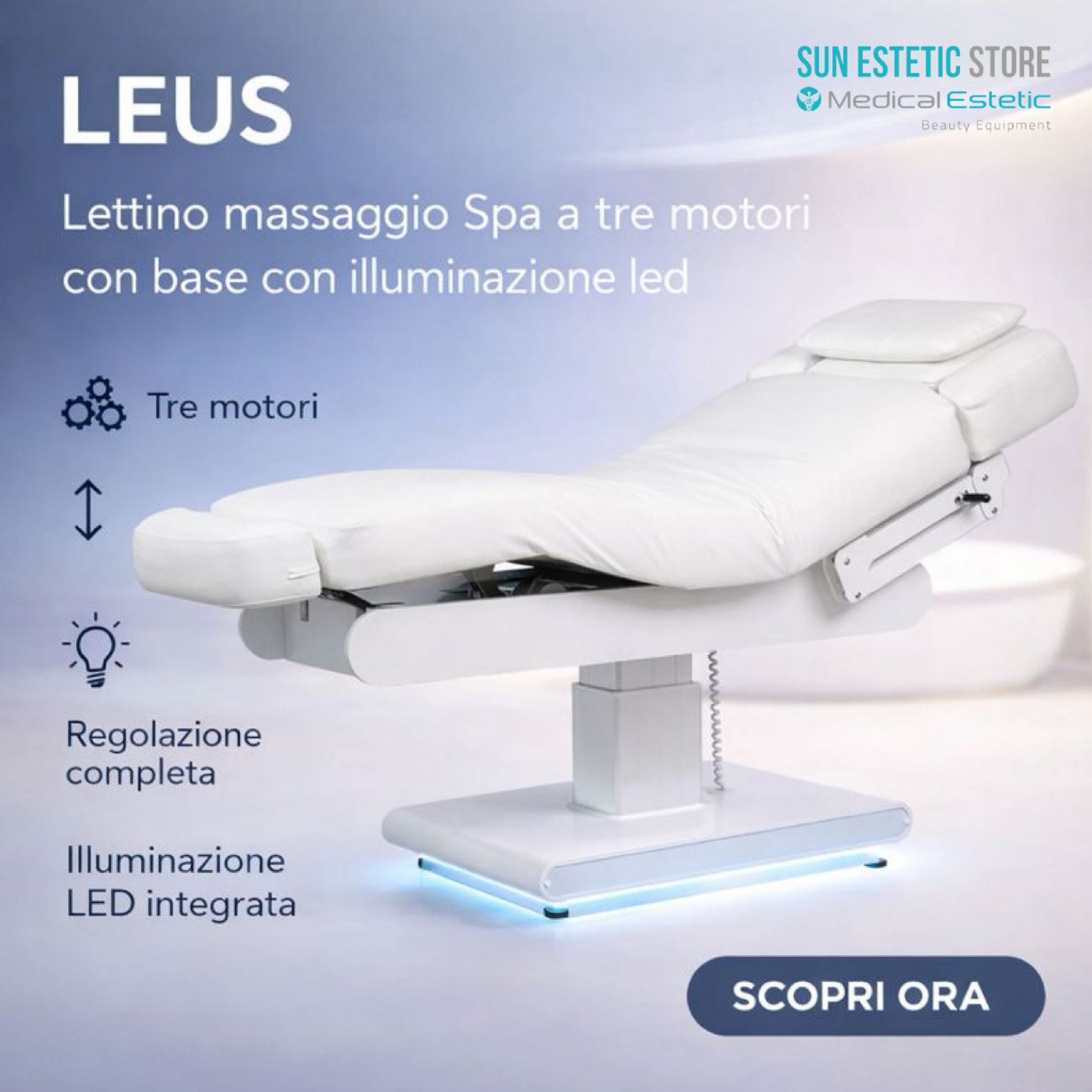Leus lettino massaggio Spa 3 motori riscaldato