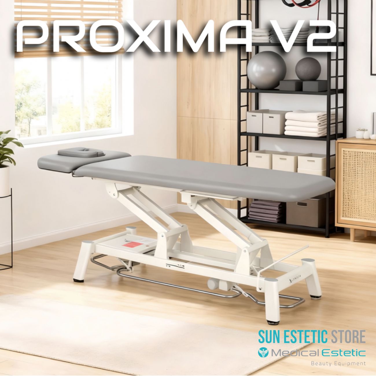 Proxima V2 lettino fisioterapia 2 sezioni 1 motore con perimetrale