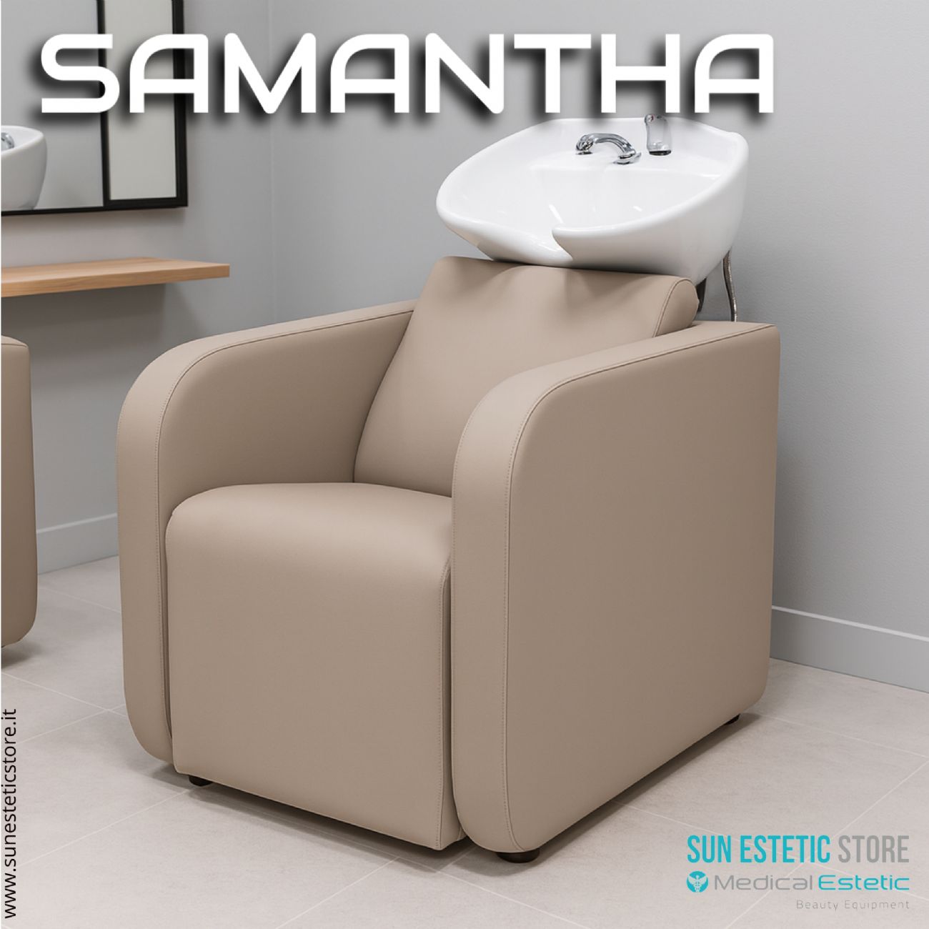 Samantaha lavaggio lavatesta con alzagambe elettrico