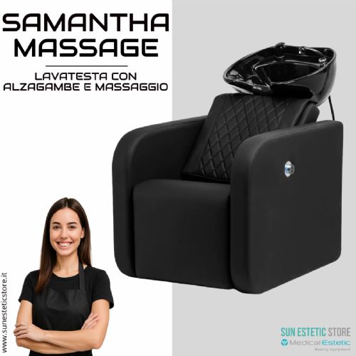 Samantha Massage lavatesta lavaggio con alzagambe e massaggio