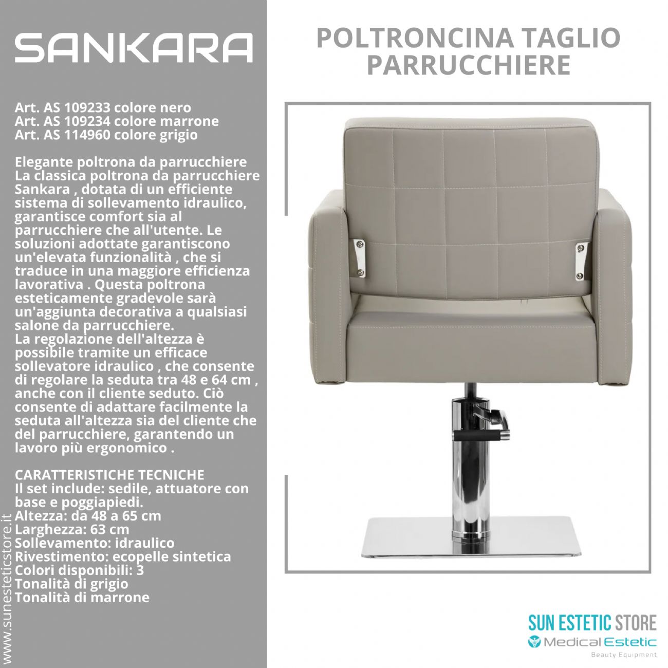 Sankara poltroncina taglio parrucchiere