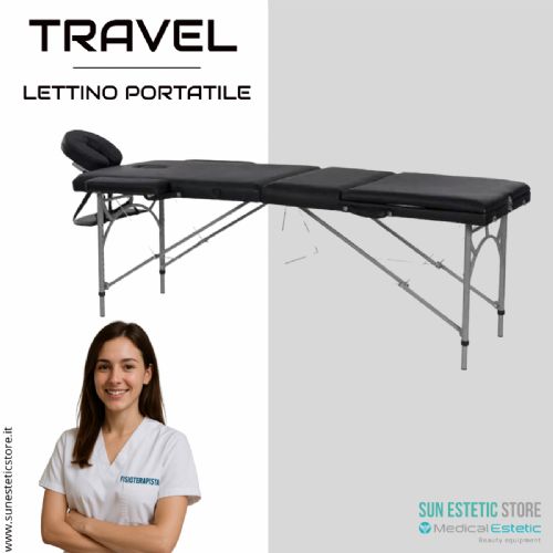 Travel lettino da massaggio portatile in alluminio 1 snodo