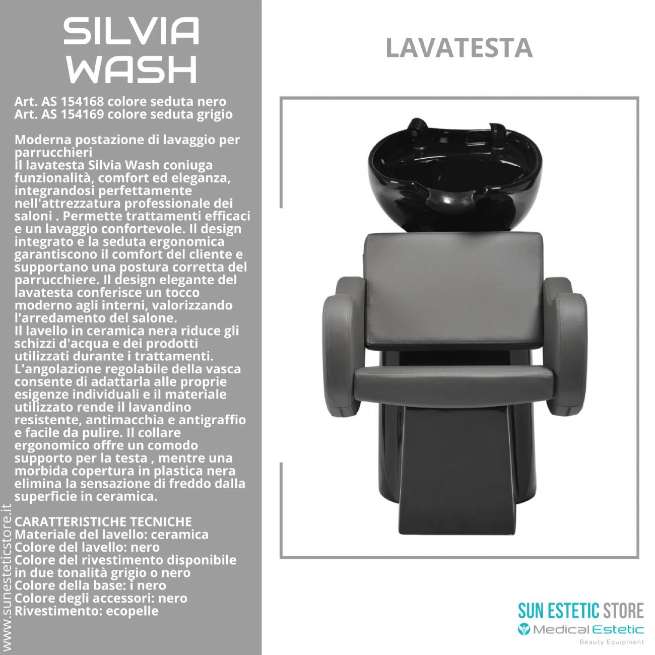 Silvia Wash lavatesta dal design moderno