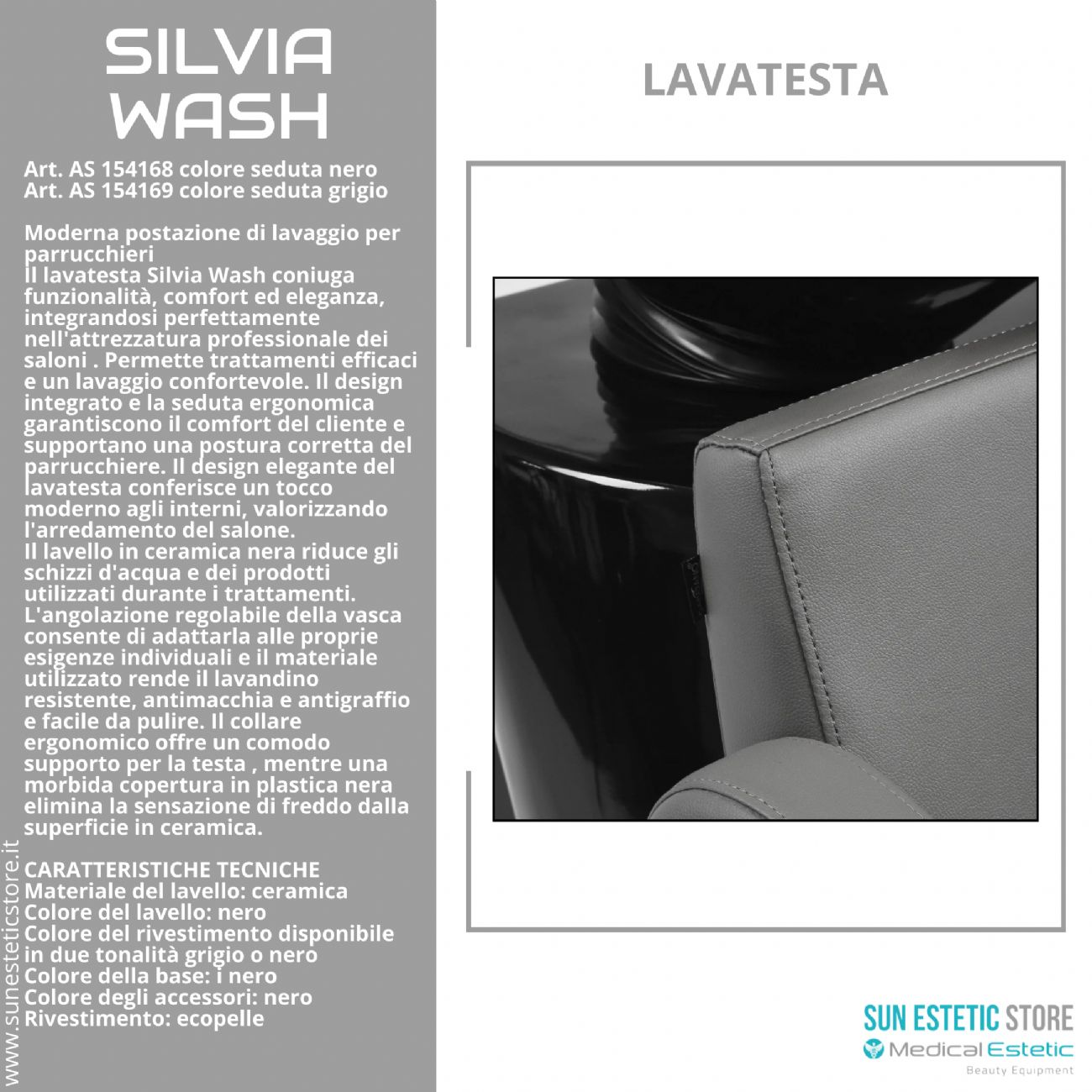 Silvia Wash lavatesta dal design moderno