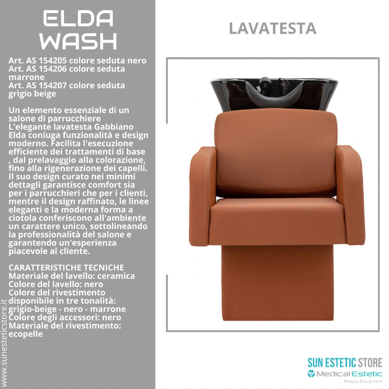 Elda Wash poltrona lavatesta dal design moderno