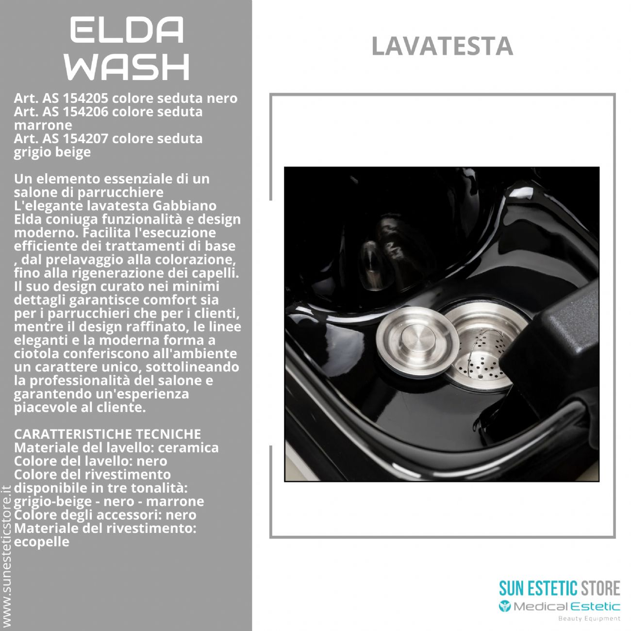 Elda Wash poltrona lavatesta dal design moderno