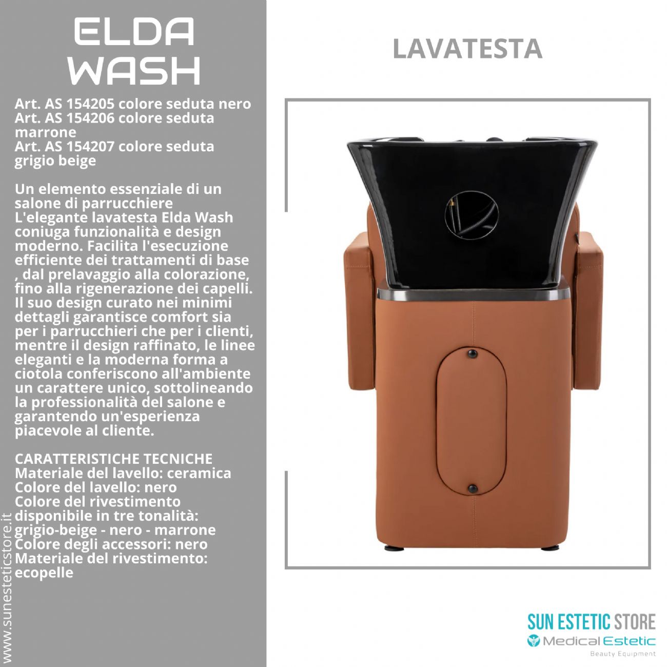 Elda Wash poltrona lavatesta dal design moderno