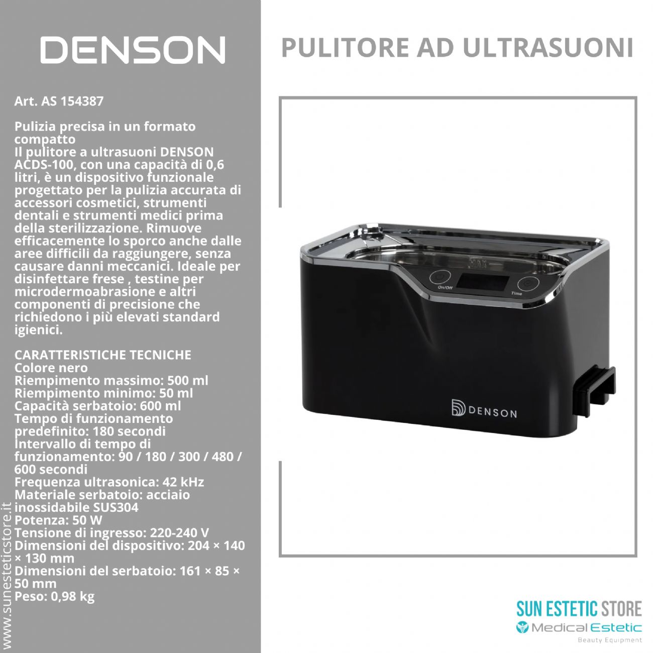 Denson pulitore ad ultrasuoni strumenti