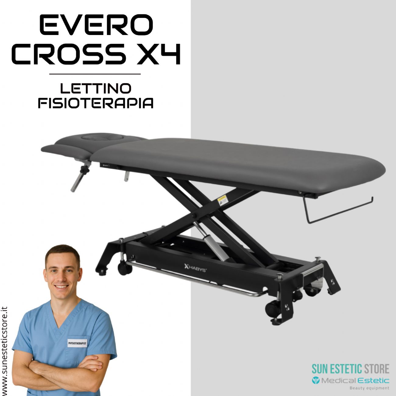 Evero Cross X4 Ergo lettino fisioterapia 4 sezioni