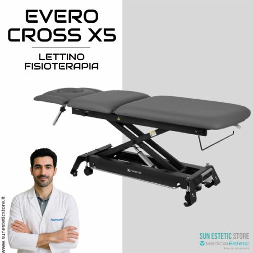 Evero Cross X5 Ergo lettino fisioterapia 5 sezioni con comando a piede