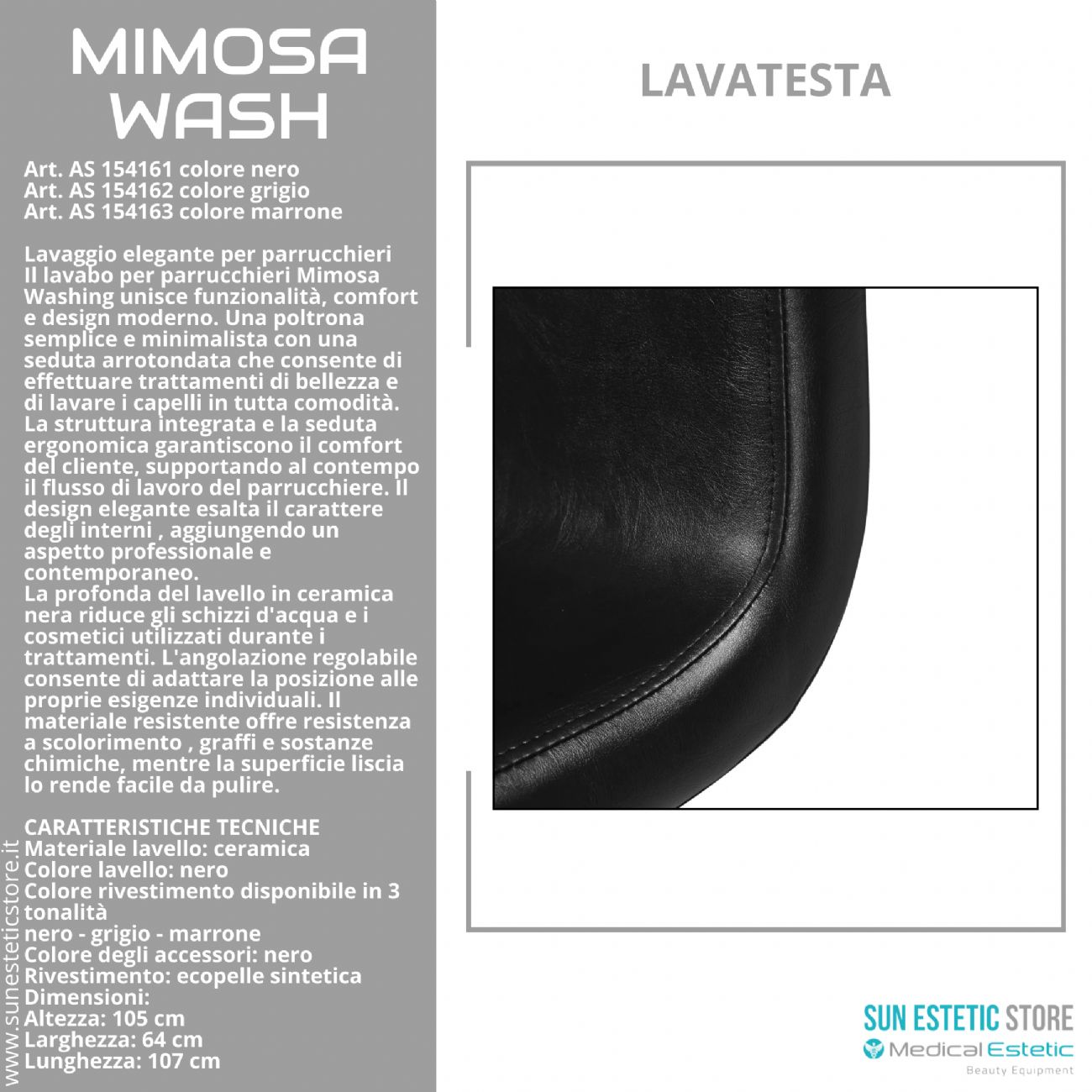 Mimosa Washing poltrona lavatesta lavaggio
