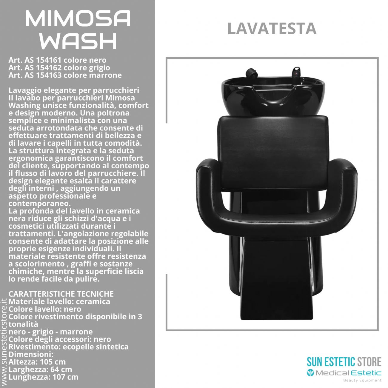 Mimosa Washing poltrona lavatesta lavaggio