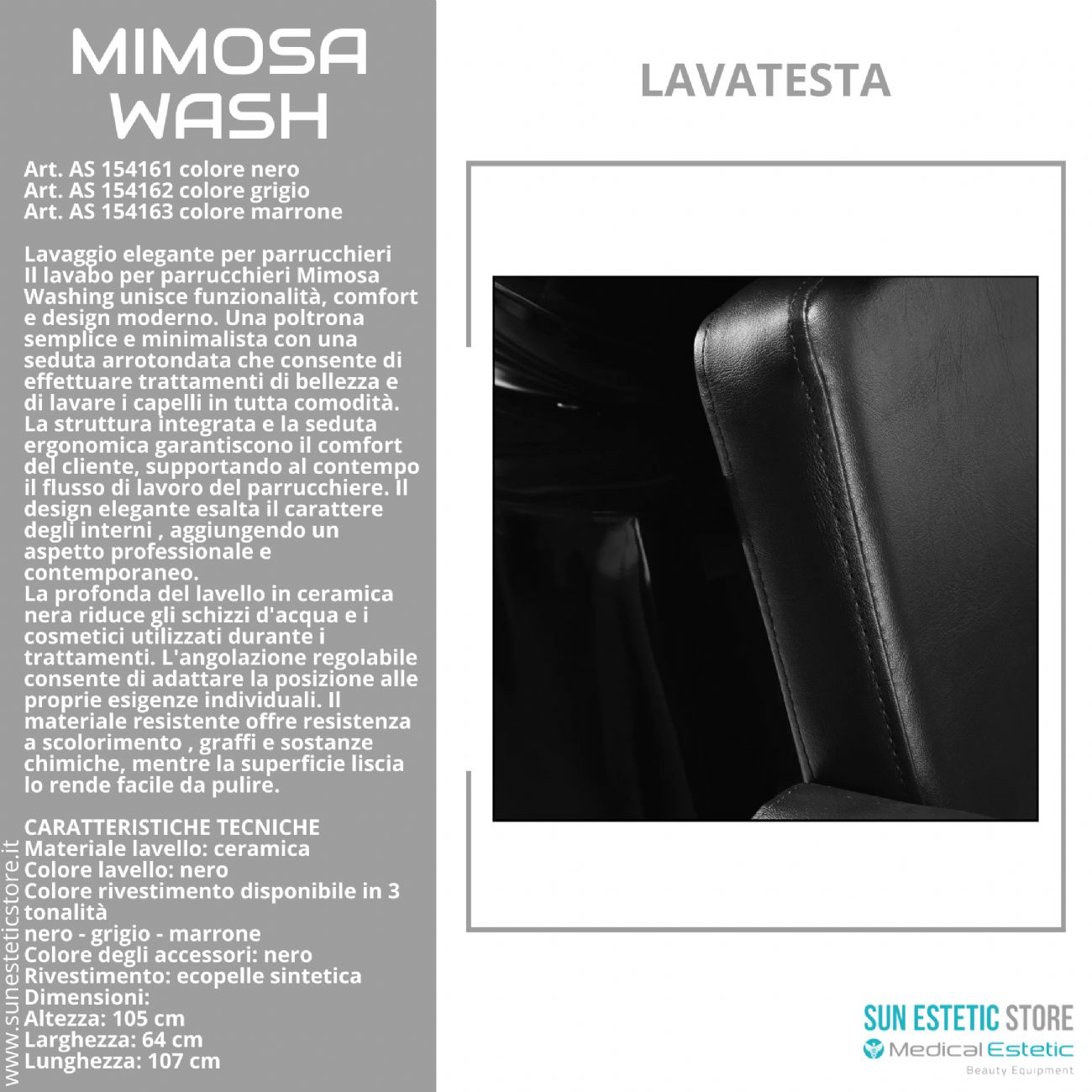 Mimosa Washing poltrona lavatesta lavaggio