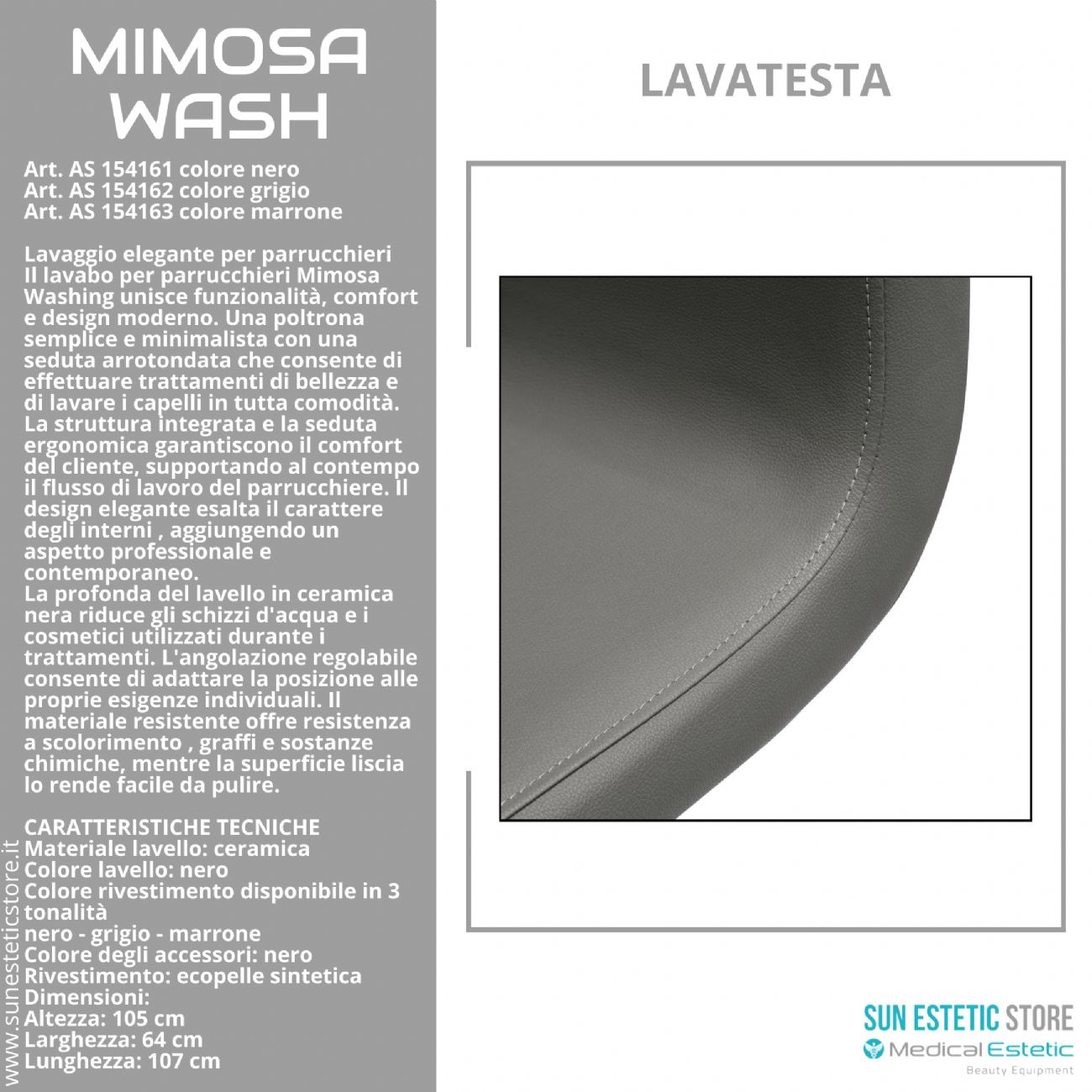 Mimosa Washing poltrona lavatesta lavaggio