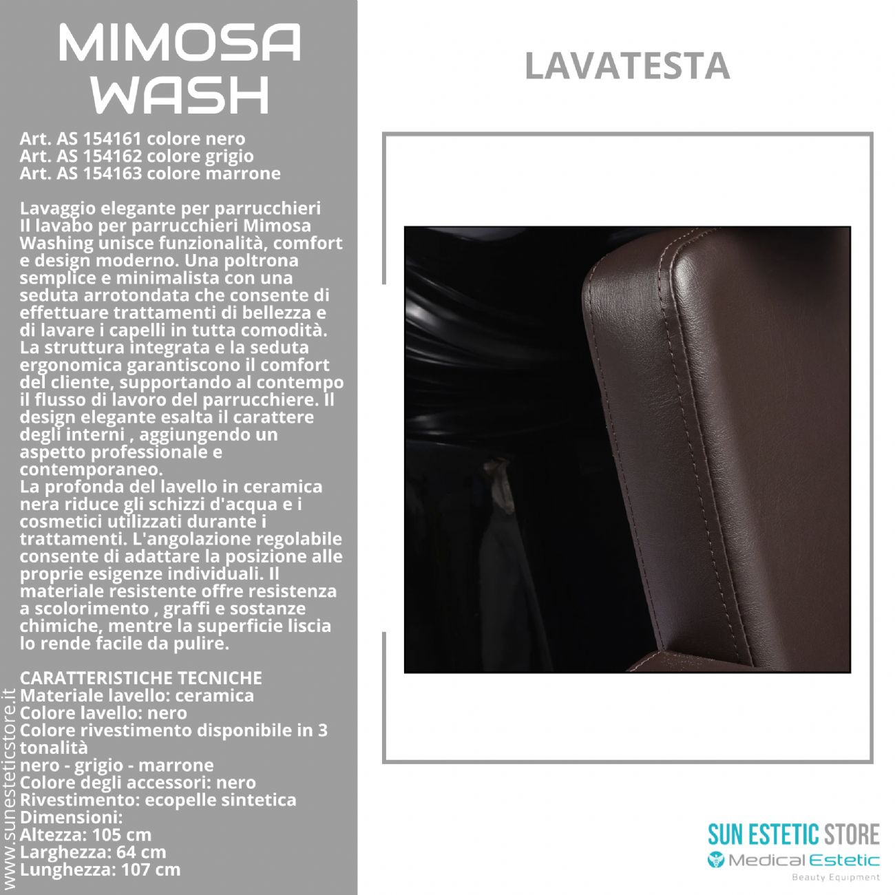 Mimosa Washing poltrona lavatesta lavaggio