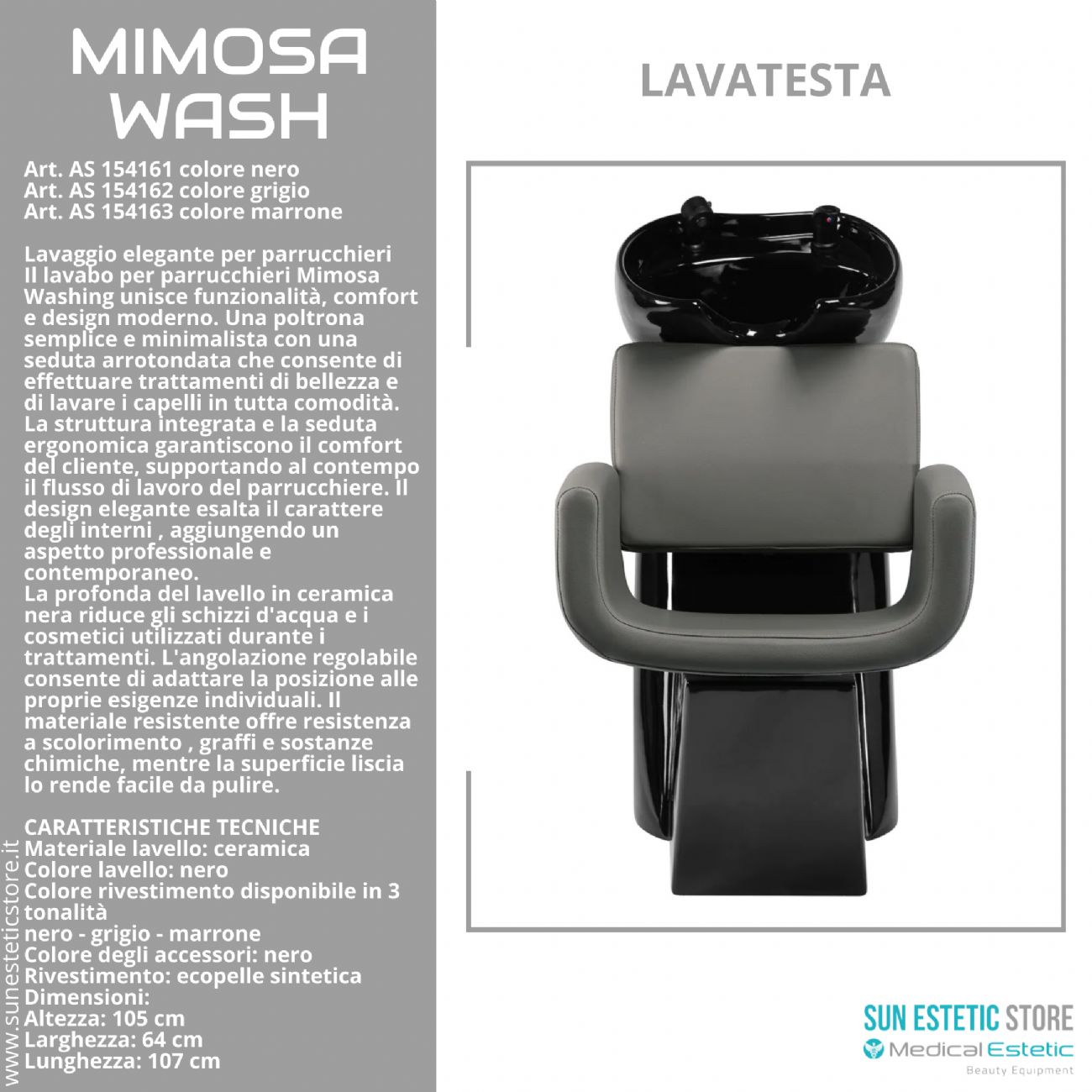 Mimosa Washing poltrona lavatesta lavaggio