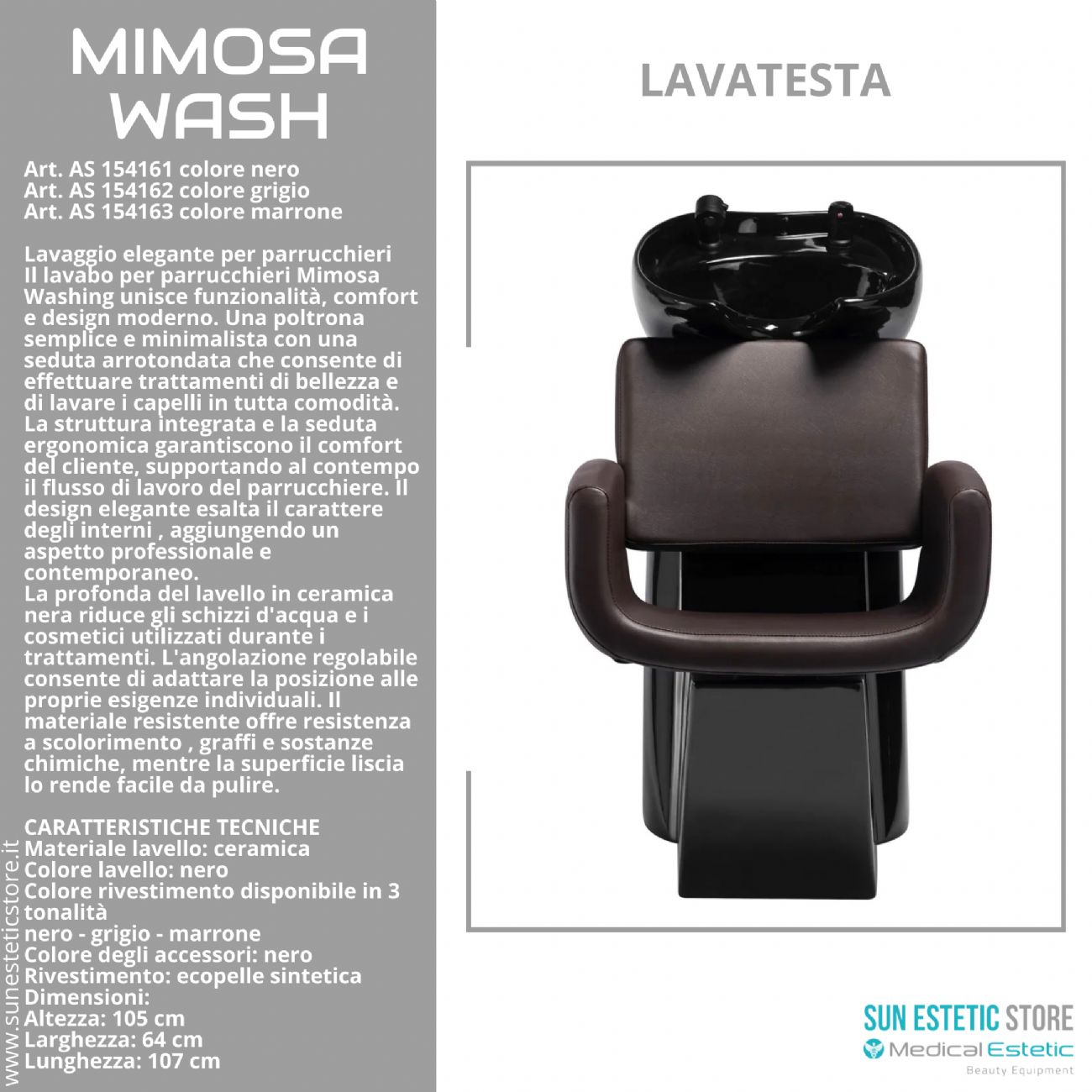 Mimosa Washing poltrona lavatesta lavaggio