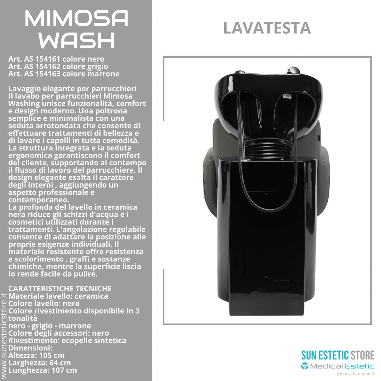 Mimosa Washing poltrona lavatesta lavaggio