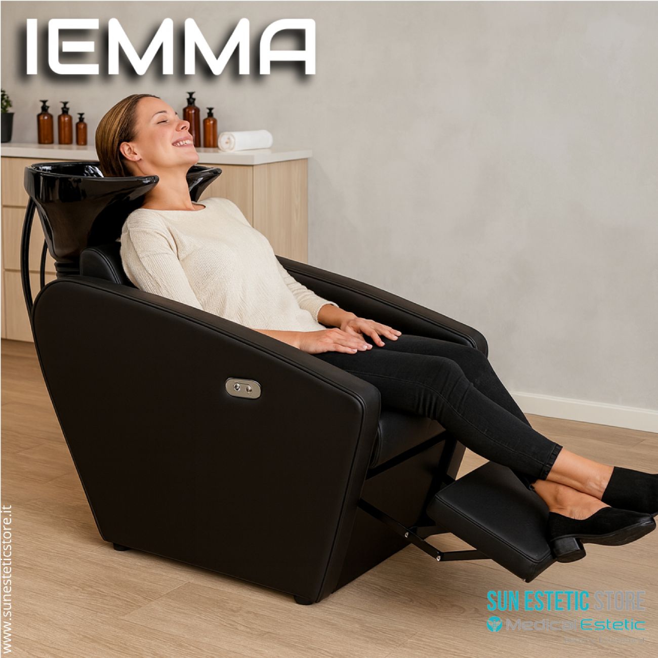 Iemma Washing lavatesta con alzagambe elettrico