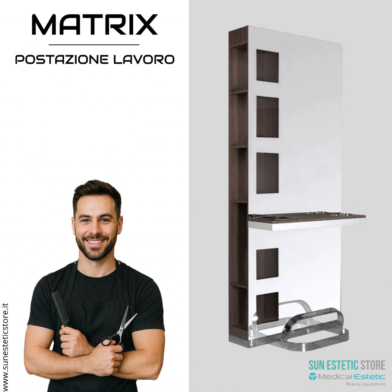 Matrix postazione lavoro parrucchiere