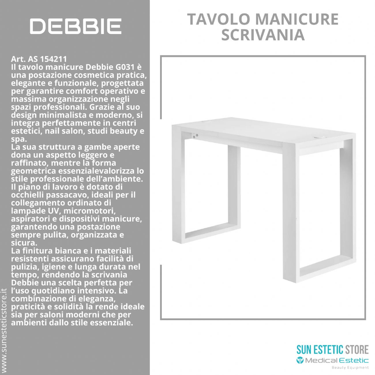 Debbie tavolo manicure scrivania