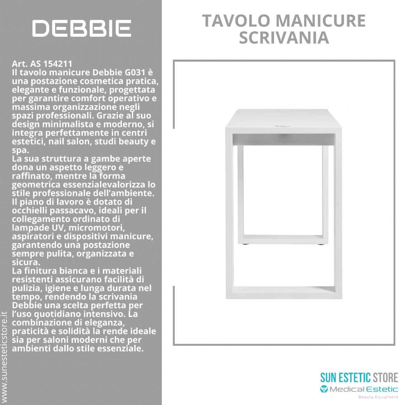 Debbie tavolo manicure scrivania