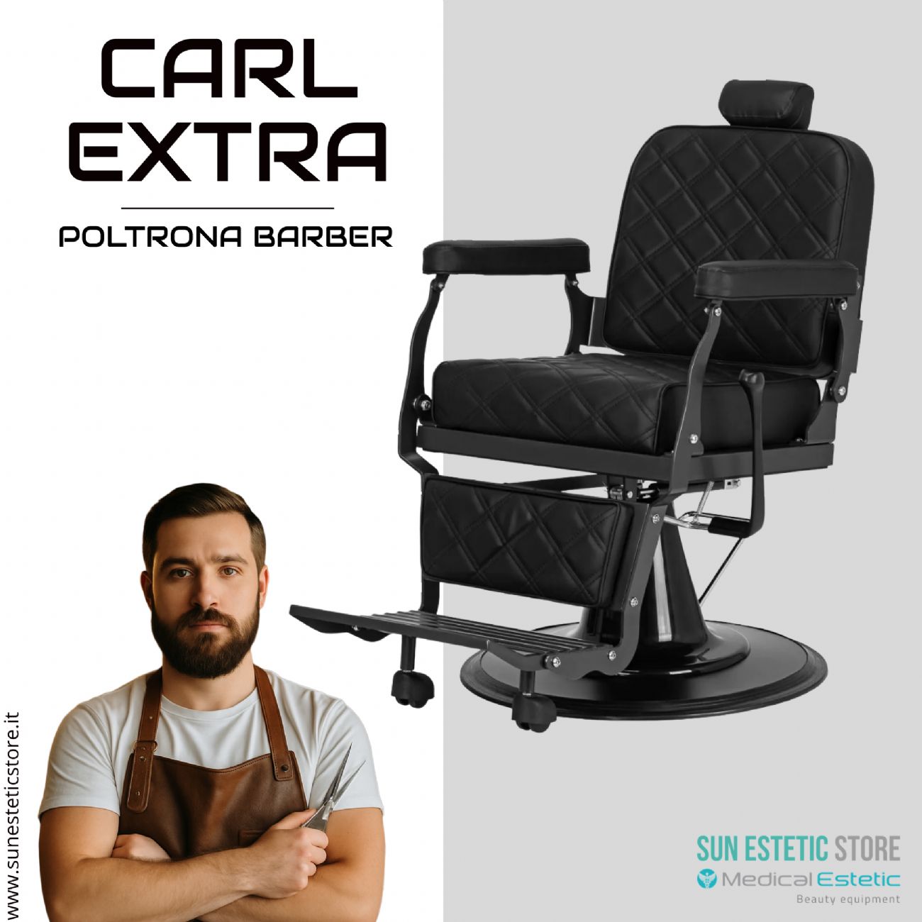 Carl Extra poltrona maschile barbiere barber