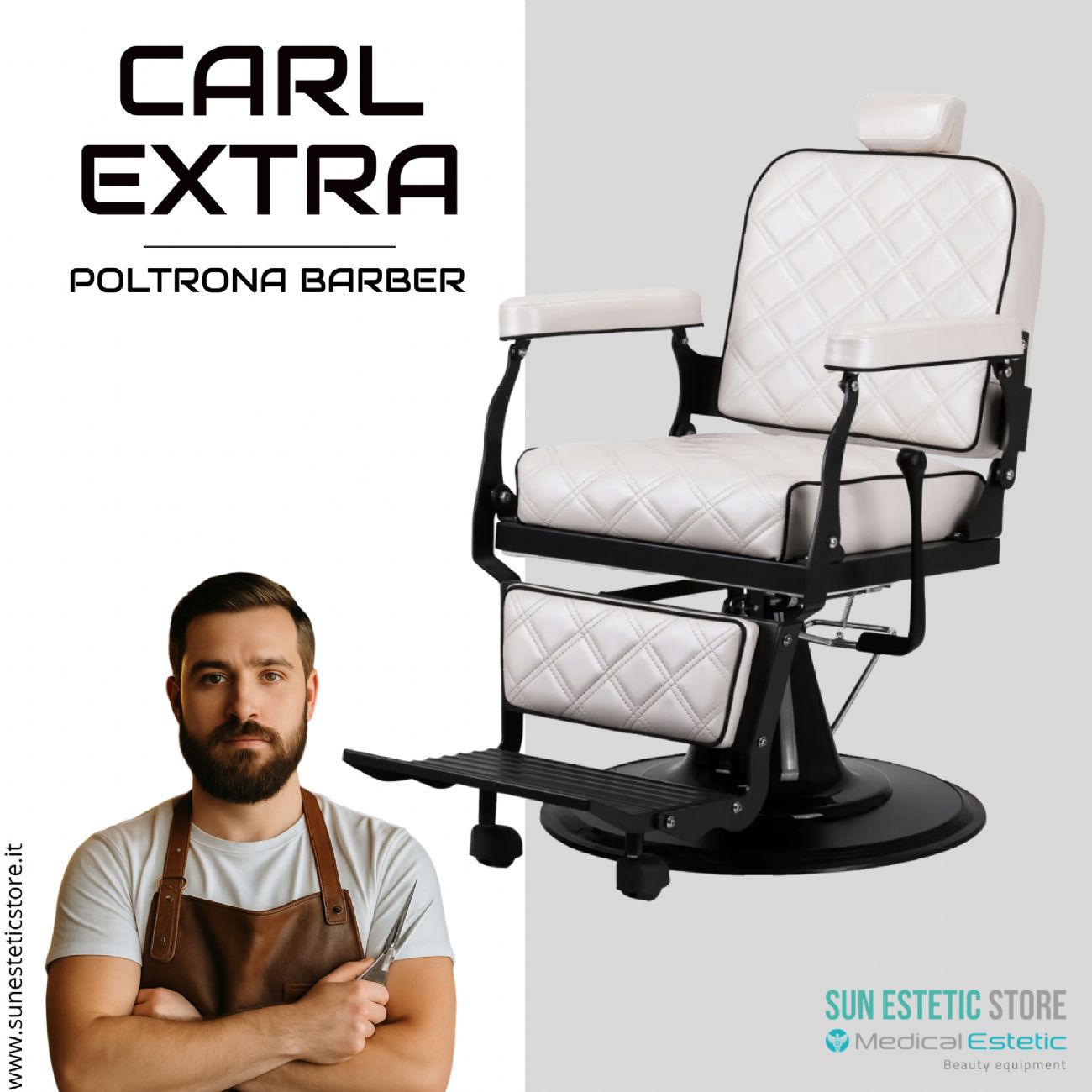 Carl Extra poltrona maschile barbiere barber