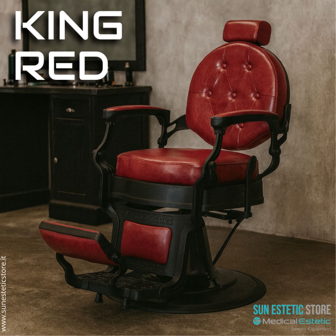 King Antiqued poltrona maschile barbiere Barber shop