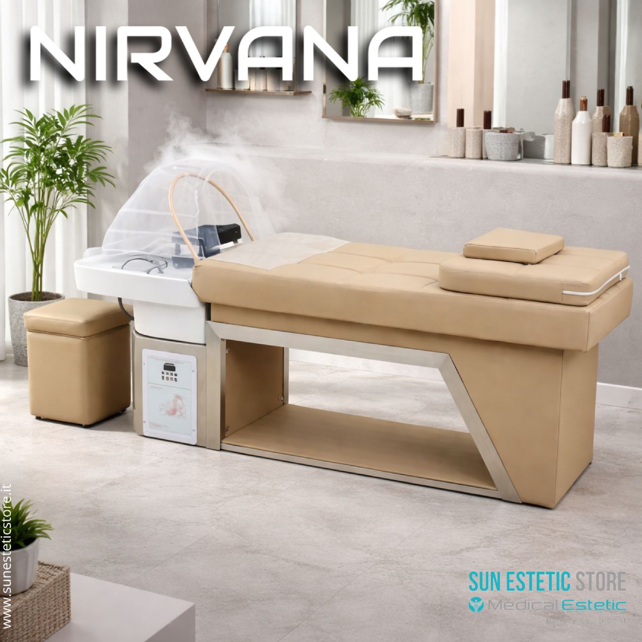 Nirvana lettino trattamenti head spa parrucchiere