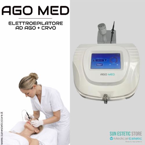 Ago Med elettropepilatore 2 in 1 ad elettrolisi con manipolo freddo