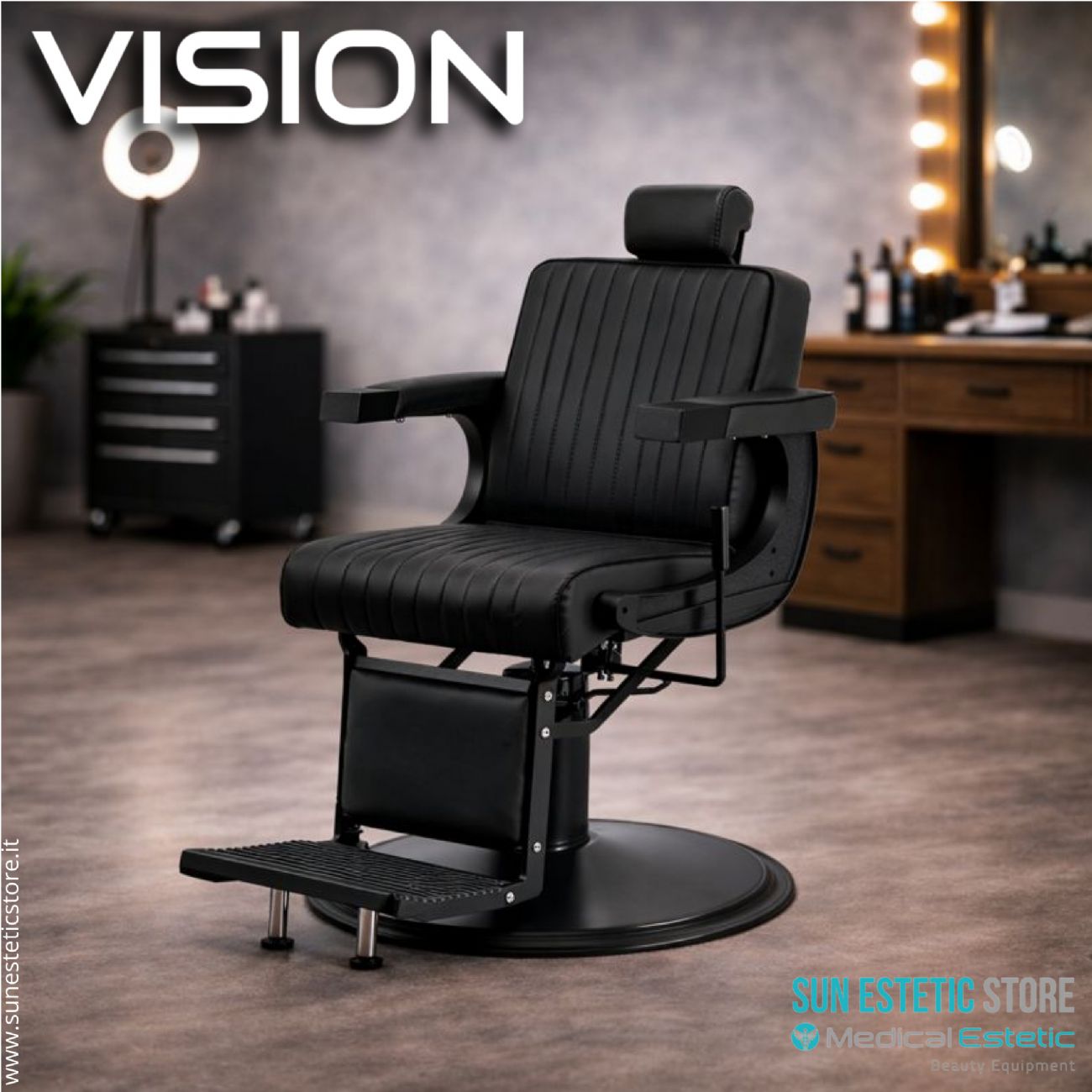Vision Poltrona barbiere barber shop in varie tonalità