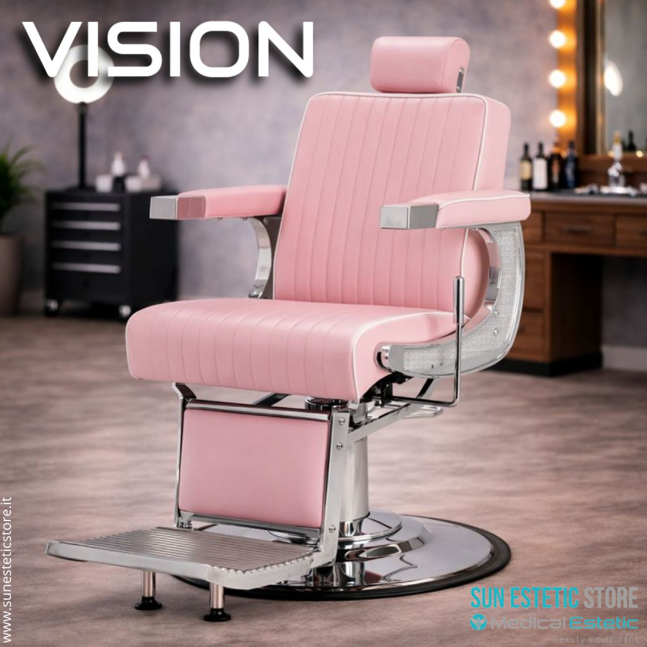 Vision Poltrona barbiere barber shop in varie tonalità