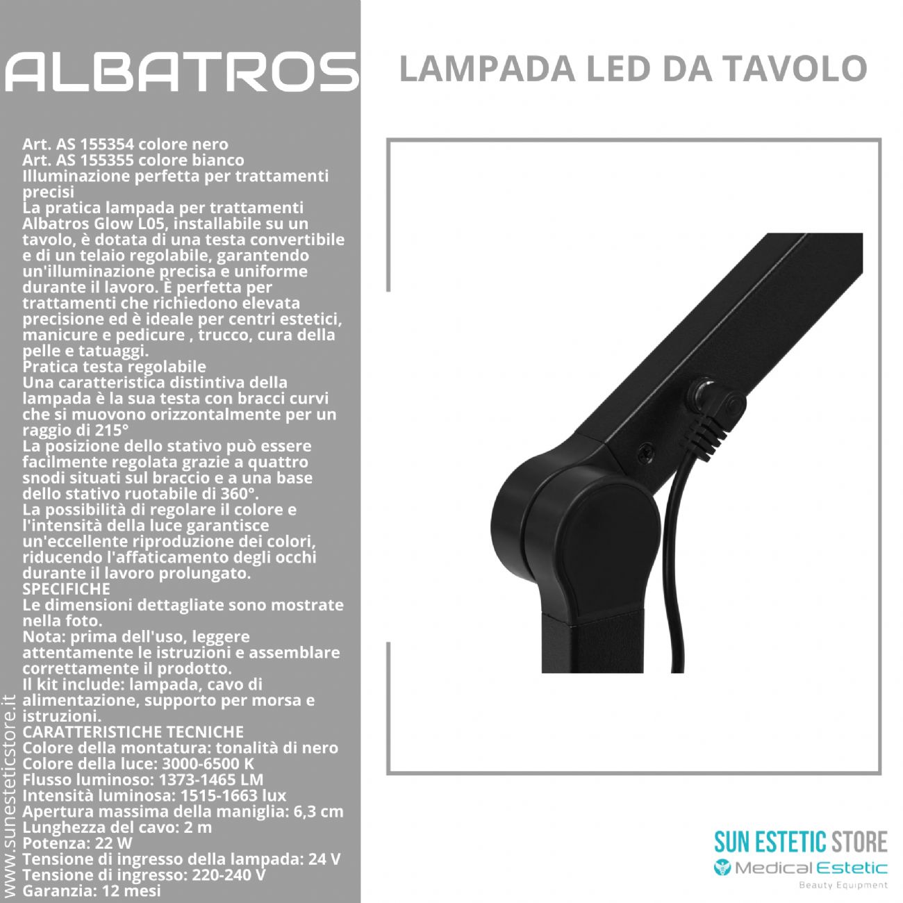 Albatros lampada Led da tavolo manicure nails