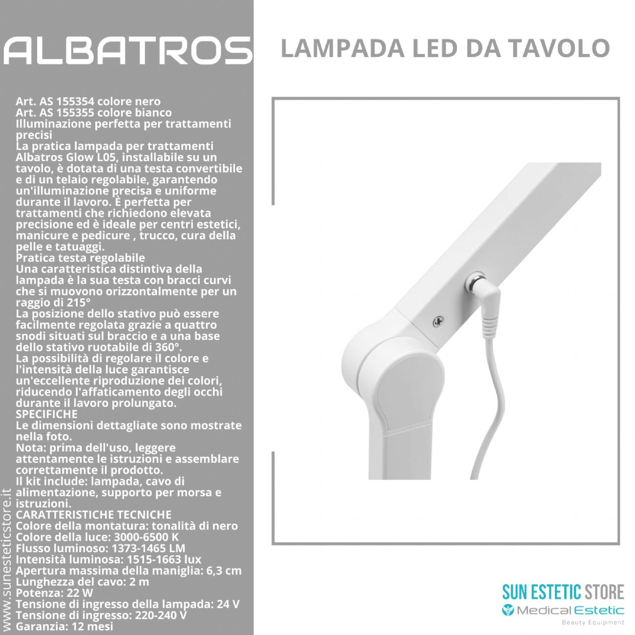 Albatros lampada Led da tavolo manicure nails