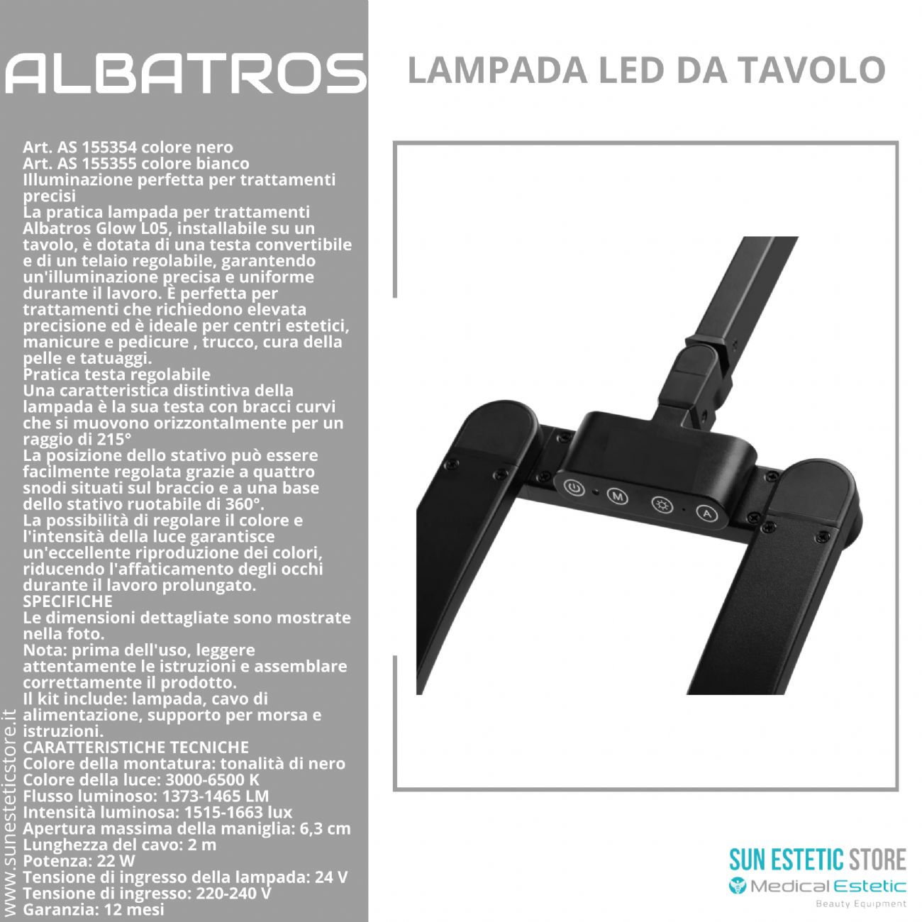 Albatros lampada Led da tavolo manicure nails